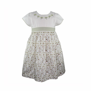 Sage Hand Embroidered Dress