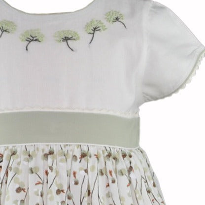 Sage Hand Embroidered Dress