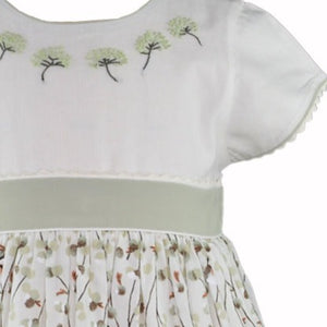 Sage Hand Embroidered Dress