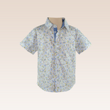 Arthur Boys Blue Floral Short Sleeves