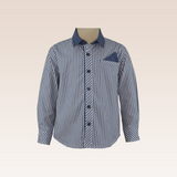 Dustin Boys Gray Striped Long Sleeves