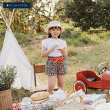 Adele Girls White Top and Shorts Set