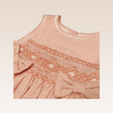 Hallie Peach Smocked Dress