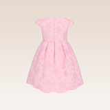 Olenna Girls Pink Textured Party Dress
