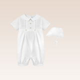 Ayden Baby Boys White Romper Christening Set