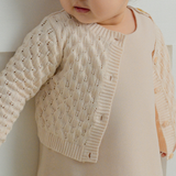 Sienna Girls Beige Knitted Cardigan