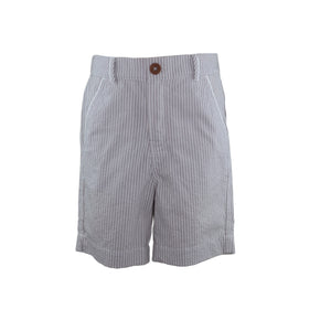 Gabriel Grey Striped Shorts with Belt