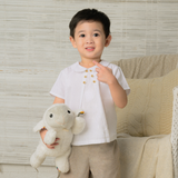 Nixi Baby Boys Brown Top and Shorts Set