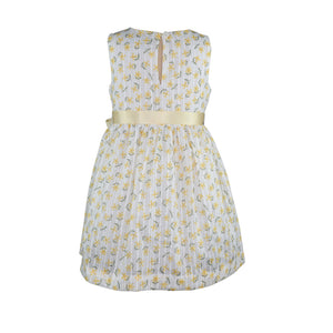 Talitha Ivory Floral Dress with Ribbon Bow