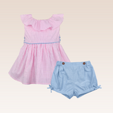 Dorothee Baby Girls and Girls Ruffled Top and Shorts Set