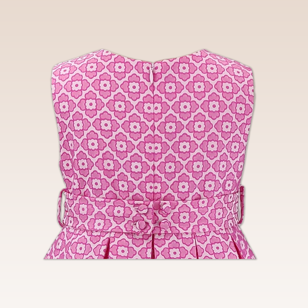Ghyslain Girls Floral Jacquard Party Dress