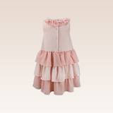 Agatha Girls Pink Tiered Party Dress