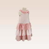 Agatha Girls Pink Tiered Party Dress
