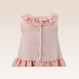 Agatha Girls Pink Tiered Party Dress