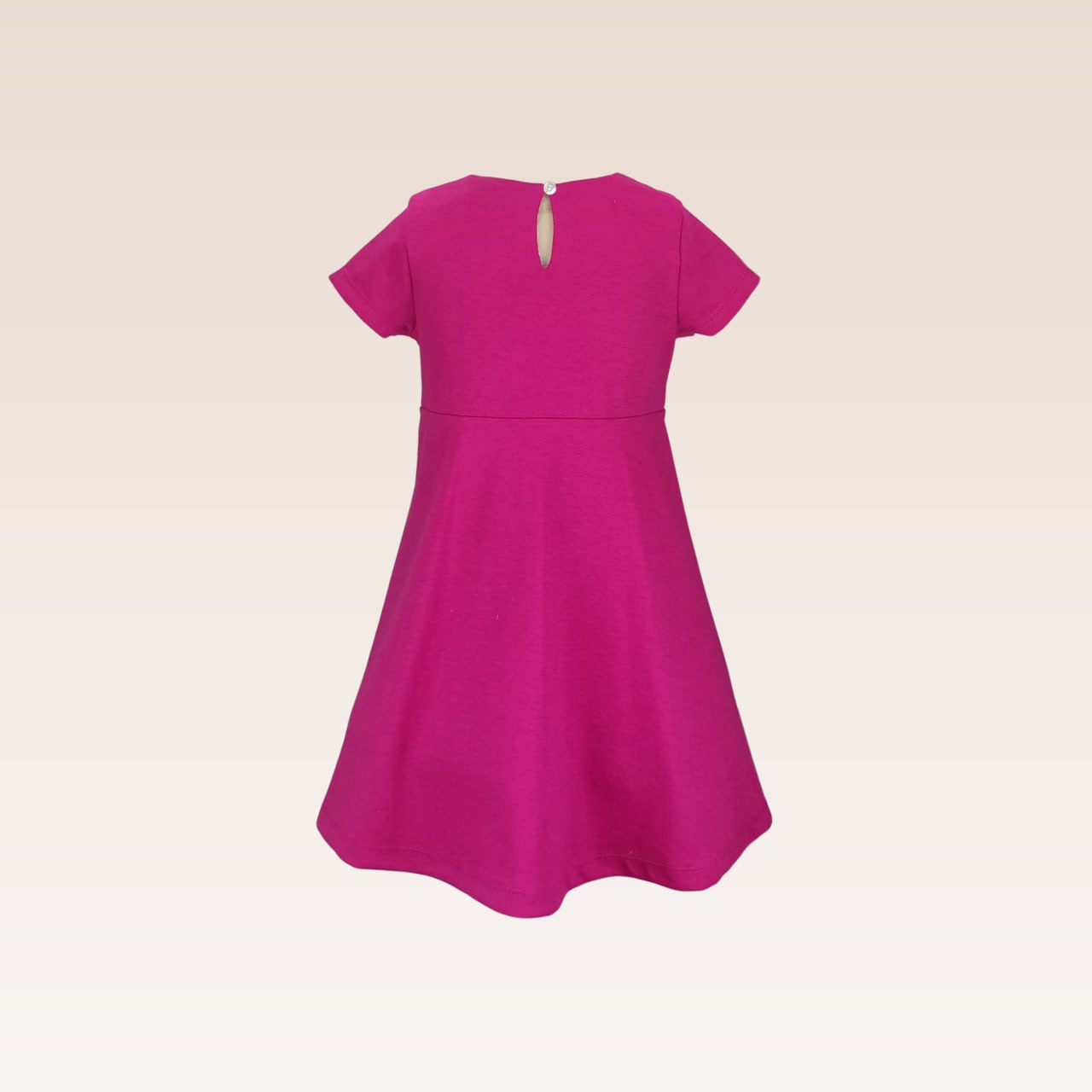 Hannah Girls Fuchsia Dress with Floral Combination
