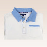 Caleb Boys Polo Shirt with Chambray and Blue Checks Shorts