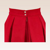 Gwen Girls Red Party Dress Shell Mesh Floral Top and Pleated Skirt
