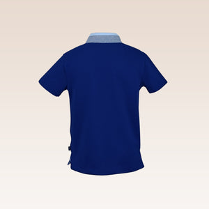 Barret Boys Polo Pique Shirt with Blended fabric on Collar and Pocket Front