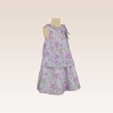 Delphine Girls Lilac Floral Tiered Dress