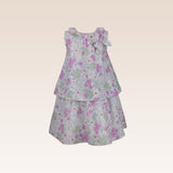 Delphine Girls Lilac Floral Tiered Dress