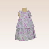 Delphine Baby Girls Lilac Floral Tiered Dress
