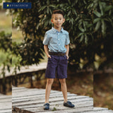 Mateo Boys Navy Slim-Fit Shorts