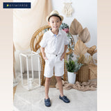 Mateo Boys White Slim-Fit Shorts