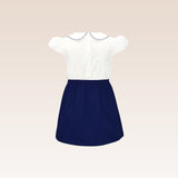 Ines  Girls 2-pc Smock with Embroidery Top and Skirt with headband