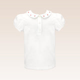 Adele Girls White Top and Shorts Set