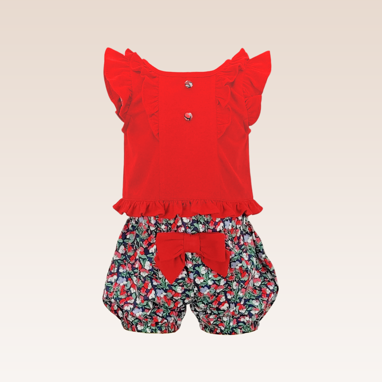 Aisabelle Baby Girls Red Top and Shorts Set