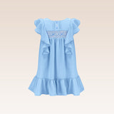 Juliette Girls Blue Smocked Tunic Dress