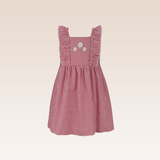 Laura Baby Girls Red Checkered Pinafore Dress