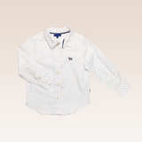Dylan Boys White Embroidered Printed Long Sleeves