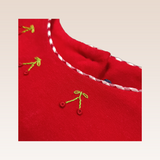 Lille Girls Cherry Belted Contrast Front Dress