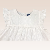 Fosette Girls Eyelet Lace Trim Top