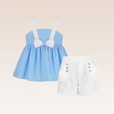 Jacqueline Girls Turquoise Top and Shorts Set