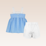 Jacqueline Girls Turquoise Top and Shorts Set