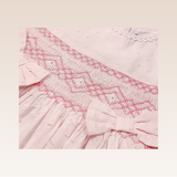 Hallie  Girls Pink Smocked Dress