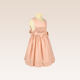 Hallie Peach Smocked Dress