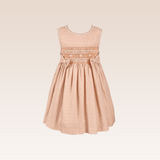 Hallie Peach Smocked Dress