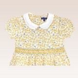 Jinxy Girls Yellow Printed Smocked Dress