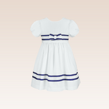 Desiree Girls White Striped Dress