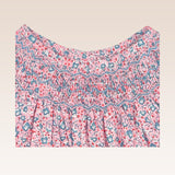 Gayle Girls Pink Blouse with Bishop Smock and Button opening at the Back
