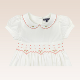 Hedi  Baby Girls White Smocked Dress
