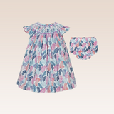 Holly Baby Girls Blue Smocked Dress