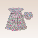 Holly Baby Girls Pink Smocked Dress