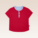 Isaac Baby Boy Red Shirt and Shorts Set