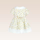 Luna Baby Girls Yellow Printed Dress