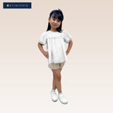 Heather Girls White Flowy Top