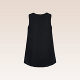 Michy Girls Black A-line Jumper Dress with Buckles